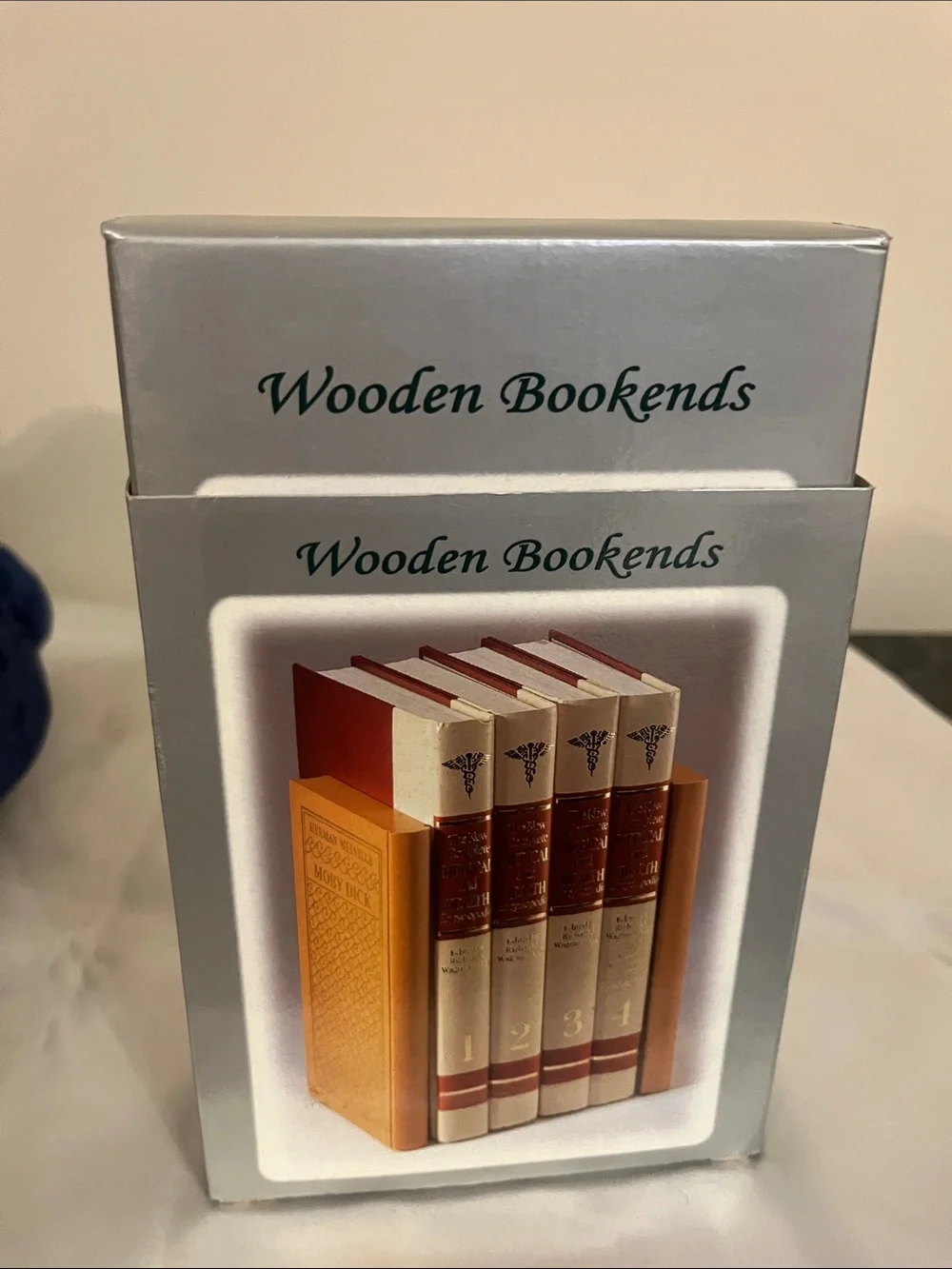Wooden Bookends - Tan and Brown Decorative Home Accent